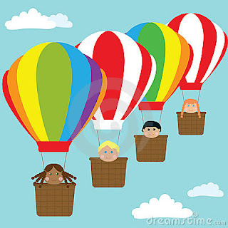kids in hot air balloons