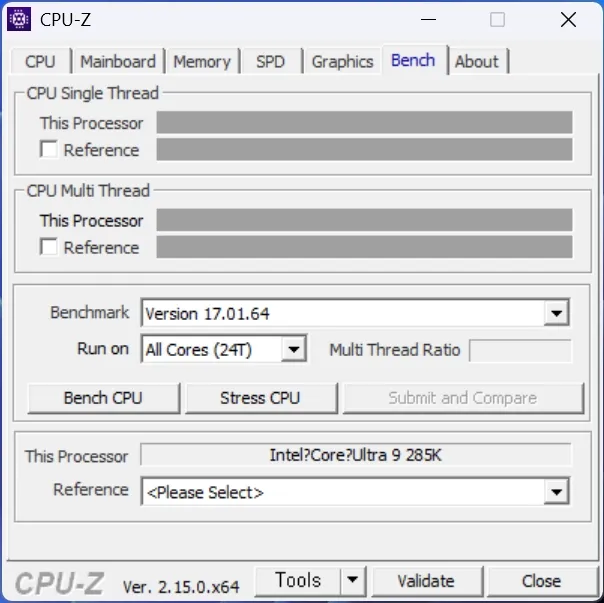 cpu z 정보 확인