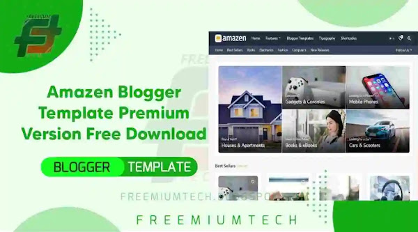 Amazen Blogger Template Premium Version Free Download