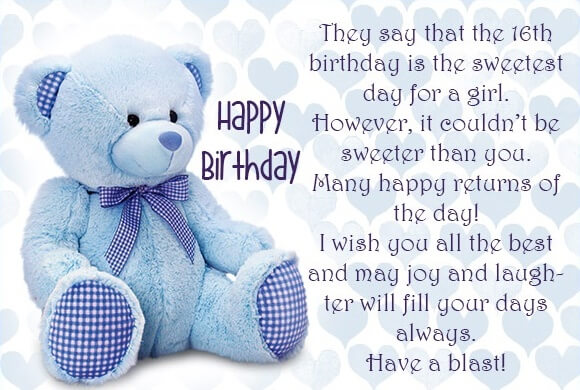 happy birthday image for daughter teddy with quotes