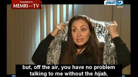 riham said, Pengacara TV Buka Tudung Depan Ulama