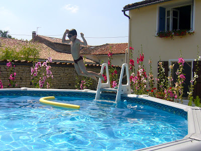 French Village Diaries covid-19 confinement day fifty-one pool