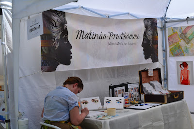 art walk north, mel lastman square, toronto art show, malinda prudhomme, portrait artist, mixed media artist