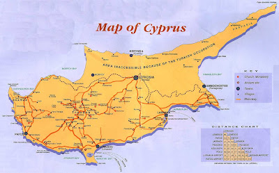 Map of Cyprus Region Country