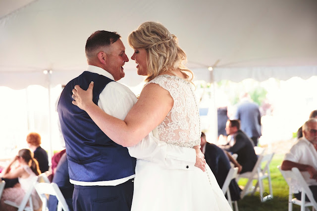 first dance at new baltimore waterfront wedding