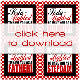 Soda-Lighted Printable Gift Tags for Dads and Grandpas | Makes the Perfect Father's Day Gift