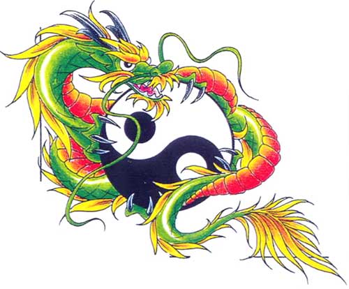 still want to be cool just get a chinese black dragon temporary tattoo.