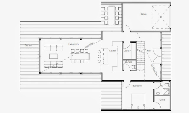 Planta de casa moderna