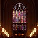 Spectacular stained glass above the chancel