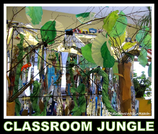 Reggio Arts Infused "Jungle Classroom" via RainbowsWithinReach