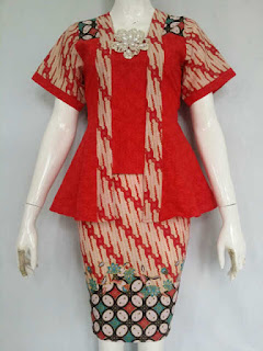 Model Batik Dress Peplum