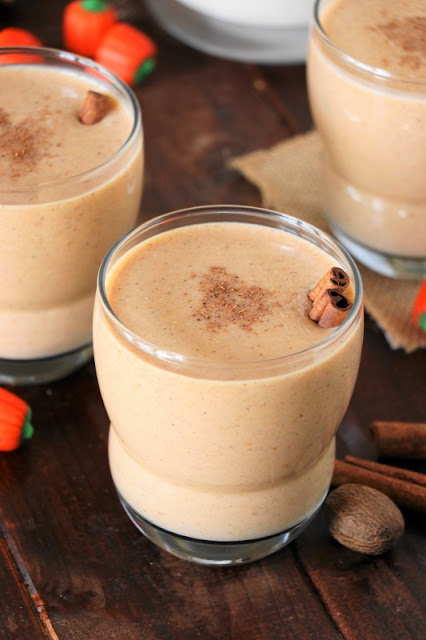 t possess got to hold back until Christmas to relish a drinking glass of nog {Skinny} White Chocolate Pumpkin Nog