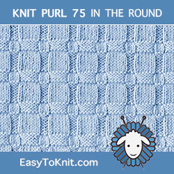 Waffle Rib stitch pattern in the round - Easy To Knit #Knittingintheround