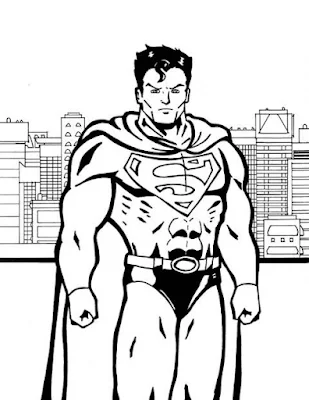 Superman Clipart Black and White