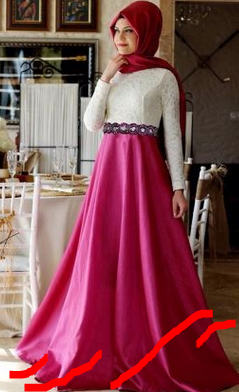 gamis brokat kombinasi satin