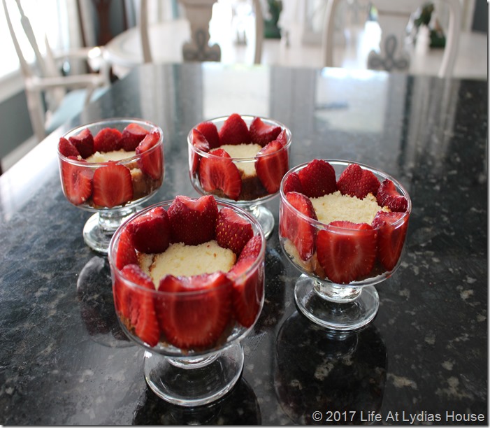 strawberries added around the edge