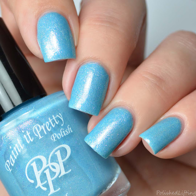 blue shimmer nail polish