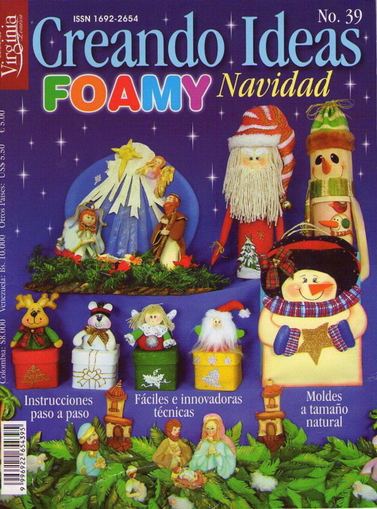 Revista gratis creando ideas foamy navidad