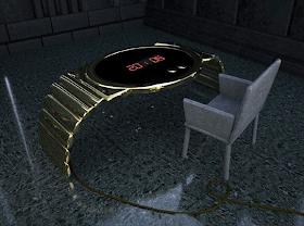 gold clock table