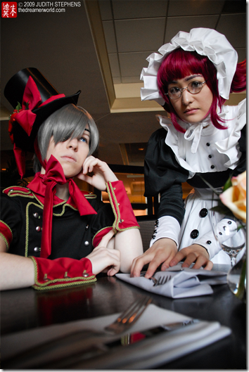 kuroshitsuji cosplay - ciel phantomhive and meirin by scootkadoot and mostflogged