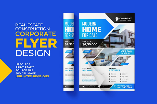 Real estate building flyer design