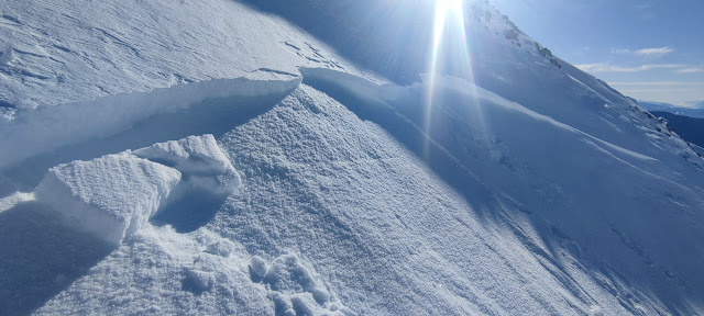 Anbruchzone der Unfalllawine. (Foto: Matthias Hofer, 26.01.2023)