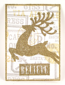 Darkroom Door Rubber Stamps Merry Mail Christmas Reindeer Tag