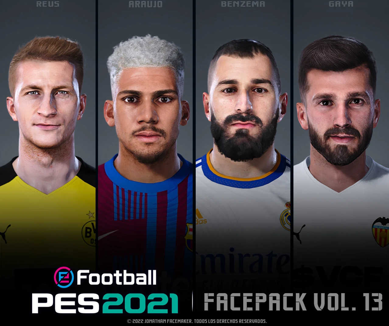 PES 2021 Facepack Vol. 13 by Jonathan Facemaker