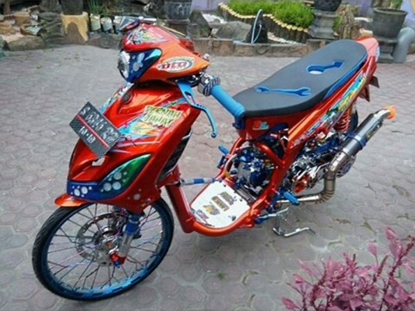 16+ Modifikasi Drag Mio 300cc, Konsep Terkini!