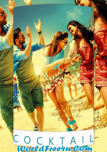 Poster Of Bollywood Movie Cocktail (2012) 300MB Compressed Small Size Pc Movie Free Download worldfree4u.com