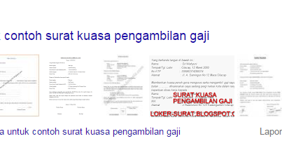 Contoh Surat Kuasa Pengambilan Gaji (diwakilkan)