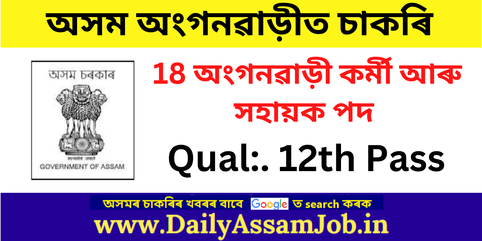 Assam Anganwadi Recruitment 2023