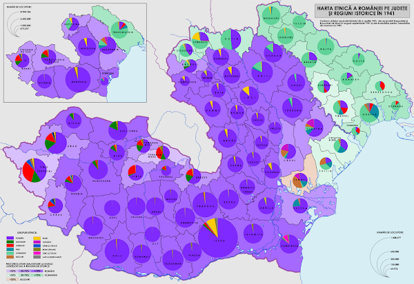 Harta etniilor din România în anul 1941