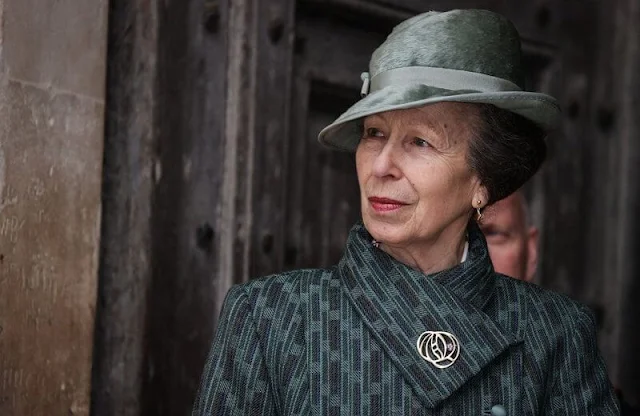 Princess of Wales wore a jacquard peplum jacket and jacquard midi skirt by Erdem. The Duke and Duchess of Edinburgh