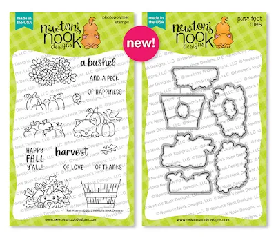 Fall Harvest Stamp Set and coordinating Fall Harvest Die Set by Newton's Nook Designs