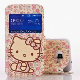   Kitty Leather Flip Cover for Samsung Galaxy Core Prime