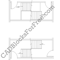 Free AutoCAD Blocks Stairs