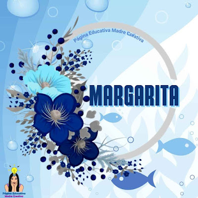 Pin Nombre Margarita para imprimir gratis GAFETE