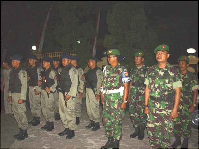 Patroli  gabungan Kodim 0726 Sukoharjo  bersama Polres Sukoharjo