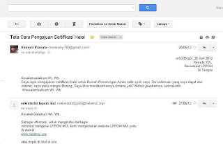 Balasan Email dari MUI