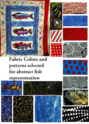 quilt fabricks selected for design