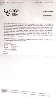 CRG, Barcelona: job and threats after they have interrupted a work contract, page 2, in Spanish, español de Bruna Vives