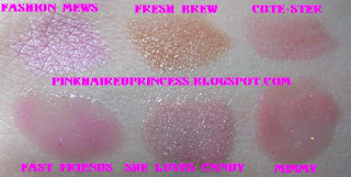 hello kitty mac lipstick and lipgloss swatches