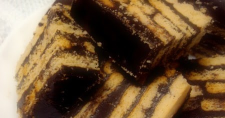 Duniaku: Kek Batik Coklat Beragar - Agar