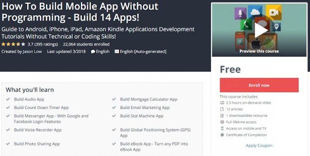 [100% Free] How To Build Mobile App Without Programming - Build 14 Apps!