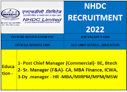 NHDC recruitment job vacancy 2022