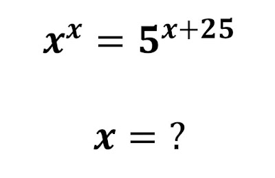 Exponents Question X^X=5^(X+25) find X