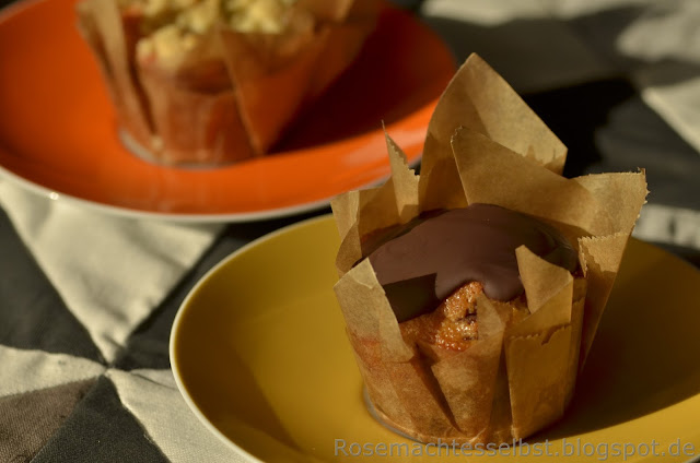 Muffins backen Schokolade Schokoladenglasur