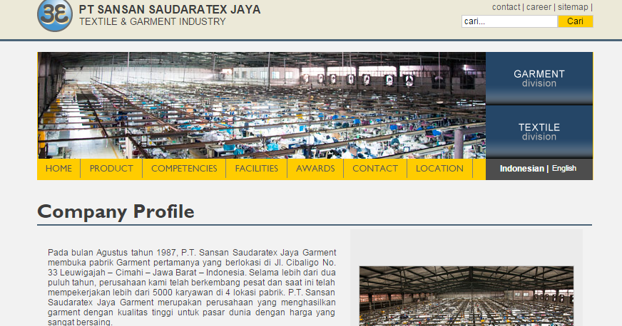 Jabar  Lowongan Kerja SMA/SMK PT Sansan Saudaratex Jaya 