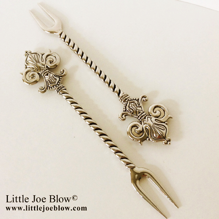 Fleur De Lis Cocktail Forks sold by Little Joe Blow photo 2